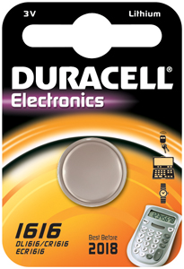 DURACELL Knoopcell Batterij CR1616