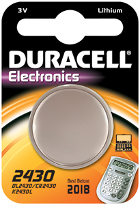 DURACELL Knoopcell Batterij CR2430