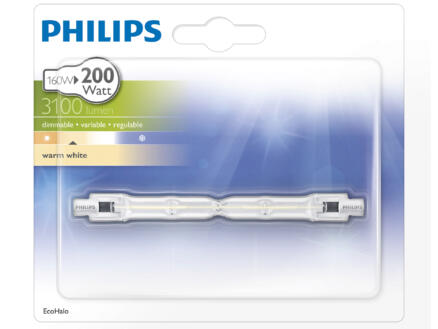 Philips Plusline Tweekneeps R7S Halogeen Buis 230V 160W 118mm